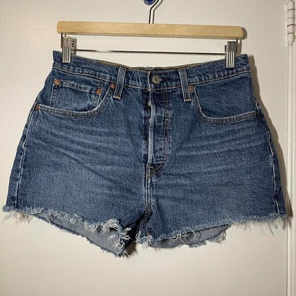 Levi's 501 Original High-Rise Jean Shorts size 30 - Picture 3 of 6